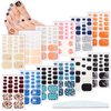 264 Pieces 12 Sheets Full Wraps Toenail Polish Stickers Mermaid Design Toenail Art Polish Stickers Strips Glitter Self-Adhesive Toenail Art Decals with Nail File for Women Girls (Dreamy Style)