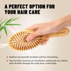 Siuclassical Bamboo Paddle Hair Brush Detangling Hairbrush for Massaging Scalp, Suitable for Women Men Thick Thin Curly Wavy Hair
