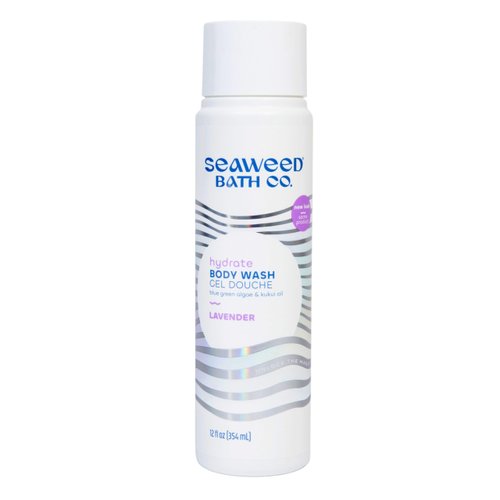 Seaweed Bath Co. Hydrate Body Wash, Lavender Scent, 12 Ounce, Shower Gel for Men & Women, Vegan, Paraben Free, Sulfate Free, Cruelty Free