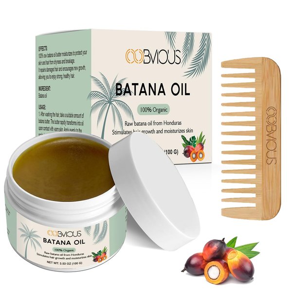 Batana Oil Raw for Hair & Skin — Hair Moisturizer & Natural Hair Mask — Deep Hydration, Batana Oil for Hair Growth, Improves Texture — Non-Greasy Batana Hair Oil w/ Elegant Coffee Scent (3.53 Oz)