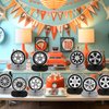 12Pcs Race Car Centerpieces for Tables, Racing Car Birthday Party Decorations Wheel Tire Centerpieces Decor, Double-Sided Tire Decorations for Car Themed Birthday Party Supplies