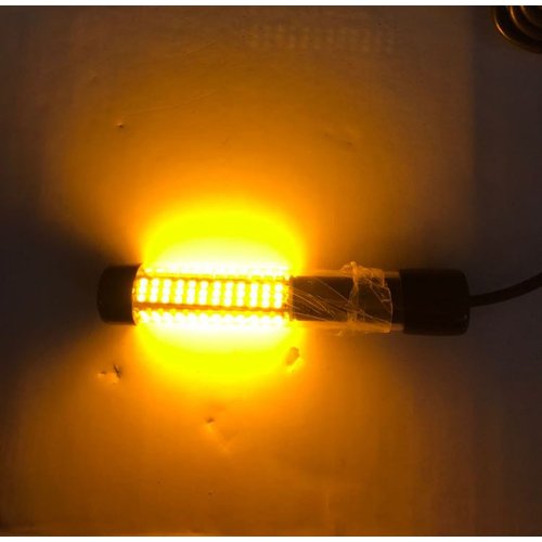 SAMDO Underwater Fishing Light 12V LED 1080 Lumens Drop Fish Boat Fish Finder Night Light 10.8W (Yellow)