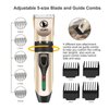 Ceenwes Dog Clippers Cordless Pet Grooming Kit, Professional Horse Clippers with Detachable Blade, Low Noise, USB Rechargeable, 5 Size Fine Tuning Knob, All in One Box