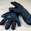 Renegade GK Apex Orion 2.0 Professional Strapless Goalie Gloves | 4mm EXT Contact Grip | Black & Blue Soccer Goalkeeper Gloves (Size 7, Youth, Junior, Evo Neg. Cut, Level 5.5)