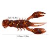 Fishing Lures, Elastic Flexible Soft Fishing Bait Reusable Fishing Lure Realistic Crayfish Soft Bait for Mandarin Fish, Black Fish, Perch, Carp