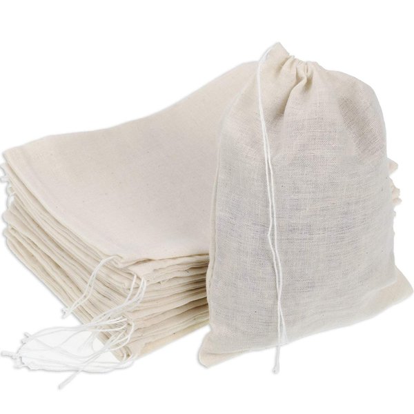 Pangda 100 Pieces Drawstring Bags Muslin Bags for Party Favor Home Supplies, 5 by 7 Inches
