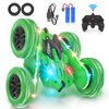 newcrave Remote Control Car, RC Cars, RC Stunt Car Toys New Upgraded Strip Light & Headlight, 6000mAH, 4WD 360° Rotating, Double Sided, Toy for Boys Girls Christmas Birthday Gift