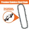4 Pcs Mini Chainsaw Chain 4 Inch Replacement Chains for Cordless Electric Portable Chainsaw, Durable Carbon Steel Saw Chains for Pruning Shears and Wood Cutting