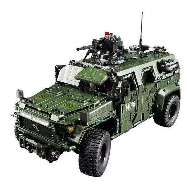General Jim's Warrior Off Road Vehicle 1:8 Model MOC Modular Building Block 3175 Piece Military Style Vehicle Great for Adults and Teens.