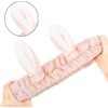 NT-ling 2 PACK Wash Headband, Bunny SPA Skin Care Hairlace, Soft Facial Headband Head Wrap,Rabbit Ear Makeup Washing Face Shower Bath Bands Hair Accessories,Easter Cosplay Costume (Blue+Pink)