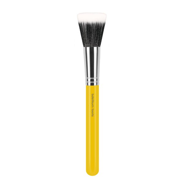 Bdellium Tools Professional Makeup Brush - Studio Series 955 Finishing - With Soft Synthetic Fibers, For Stippling, Lightweight Application (Yellow, 1pc)