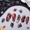 24pcs Halloween Nail Charms for Acrylic Nails 3D Alloy Halloween Nail Art Charms Skeleton Snake Spider Charms for Nails Skull Nail Charms Y2k Metal Nail Jewels for Nail Art Supplies Women Nail Designs