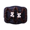 LOVEF Thick Hair Clip Magic Wood Beads Double Hair Comb Clip Stretch Combs for Hair Fashion Design Multi Butterfly Bun Maker for Popular Hairstyles Style 4pcs