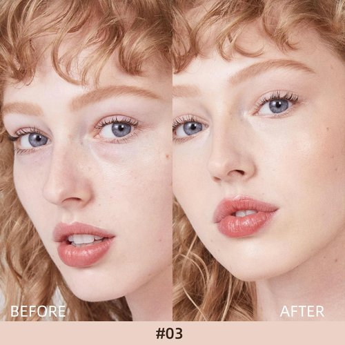 BEFIVECOK Liquid Concealer Makeup, Full Coverage Concealer, Cream Face Concealer with Cushion Applicator, Highly Pigmented, Natural-Looking, Long-lasting, Hydrating, Waterproof Concealer (#06 Warm Love)