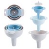NZKNP 4 in 1 Kitchen Funnel Set - BPA-Free, 3 Sizes, Detachable Strainer, Easy to Clean & Store