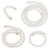 4PCS DIY Imitation Pearl Beads Short Long Handle Shoulder Cross Body Bag Handbag Chains Accessories with Metal Buckles