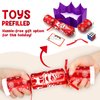 10 Pack Christmas No Snap Party Favor with Red & White Snowflake Design with Party Hat, Joke & Little Gift Inside for Kids, Xmas Gift, Christmas Seasonal Holiday Party Dinner Traditions