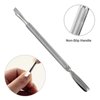 Cuticle Pusher Dual Sided - Sharp Edge Spoon Shaped Double Ended Ingrown Toenail Lifter Remover Trimmer Surgical Medical Grade Stainless Steel Manicure Pedicure Nail Art Care Tools (4 Pc Set) By Krisp