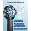 AaoLin Handheld Fan [6-15H Working Time] Foldable Hand Held Fan USB Rechargeable, 4 Speeds Portable Personal Mini Fan, Battery Operated Desk Fan for Stylish Girl Women Travel/Commute/Makeup/Office