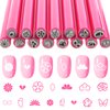 DANNEASY Nail Art Stamp Pen Set (15PCS), 3s Quick DIY Nail Design Tools - Easy to Use, Butterfly Flower Nail Stamper Pens, Nail Art Decoration for DIY Salon Manicure Kit Nails Supplies
