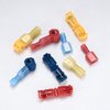 QOOSIKICC 120 Pcs T-Tap Wire Connectors, Quick Splice Electrical Wire Terminals Connectors, T Taps Self-Stripping Insulated Male Quick Disconnects Spade Terminals Kit for Wiring Automotive
