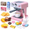 CUTE STONE Toy Coffee Set , Kids Coffee Maker Toy with Sound and Light, Realistic Steam, Play Kitchen Set with Play Food, Toddler Play Kitchen Accessories Toys for Girls Boys