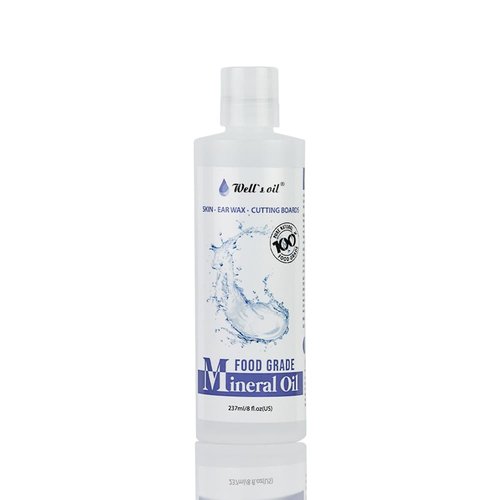 Well's Mineral Oil 8 fl oz 70NF Food Grade | to Prevent Moisture Loss | Conditioner for Wood Cutting Board | for Ear Wax Cleaning