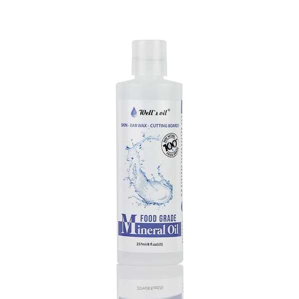 Well's Mineral Oil 8 fl oz 70NF Food Grade | to Prevent Moisture Loss | Conditioner for Wood Cutting Board | for Ear Wax Cleaning