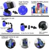 NBTEPEM 27 PCs Bling Car Accessories Set for Women, Steering Wheel Covers Universal Fit 15 Inch, Bling License Plate Frame, Phone Holder, Car Coasters(Blue Diamond)