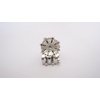 Small mini silver flower metal hair claw clip