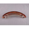 Brown Oval Shape Plastic Curved Barrette Hair Clip 4" Long 3/4" Wide Colored Hair Clips For Women Girls