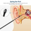 Ear Cleaning Kit,Safe Ear Wax Removal Tool,Earwax Removal Kit,Easy to Use,Painless Ear Pick,with Storage Box and Cleaning Brush (Black)