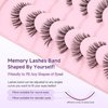 Lashes False Eyelashes Natural Cat Eye Lashes 14mm Wispy Eyelashes with Thin Memory Band Volume False Lashes Soft Strip Lashes Pack C Curl Natural Eyelashes Fake Lashes 7 Pair EVENTILL