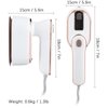 Portable Iron Steamer for Clothes, Compact Travel Size Mini Steamer,180° Foldable Small Iron, 980W Handheld Steamer Support Dry and Wet Ironing for Home Travel College (White)