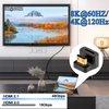 QIANRENON 8K Mini HDMI U Shape Angle Adapter UHD2.1 Mini HDMI Male to Mini HDMI Female 180 Degree Down HD Display Connector, LED Light, for DSLR Portable Camcorder Tablet PC (Reverse)