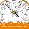 Barometer Weather Station - 5Inch Home Wireless Weather Station Indoor Outdoor Hanging Barometer for Home Wall, Fishing Boat, Baby Room, Office, Stainless Steel Enclose, Acrylic Glass