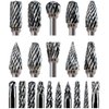 Mars-Rock Carbide Burr Set Compatible with Dremel Milwaukee 1/8" Shank 20PCS Die Grinder Rotary Tool Rasp Bits Accessories Attachments Metal Wood Stone Plastic Carving Cutting Cleaning Grinding