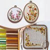 PATIKIL 12 Pieces 4.2" Embroidery Hoops Frame Imitated Wood Circle Cross Stitch Hoop Ring for Embroidery Art Craft Handy Sewing Decoration