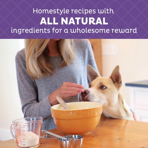 Old Mother Hubbard Wellness Wholesome Indulgences Dog Biscuits, Natural, Dog Treats, Peanut Butter & Banana Flavor, (10 Ounce Bag)