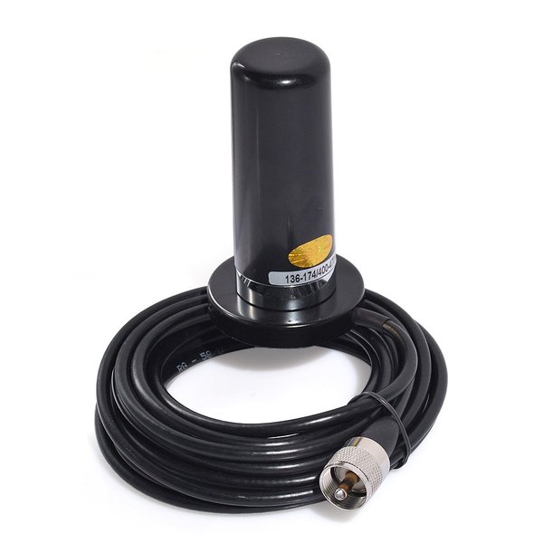 Eightwood Dual Band VHF UHF Ham Mobile Radio Antenna PL259 with Magnetic Base Extension Cable 16 feet for Ham Radio Amateur Radio Mobile Transceiver 144/430mhz