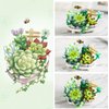 Mini Brick Flower Bouquet Building Kit Features Artificial Flowers and is Perfect for Creating A One-of-a-Kind Home Decoration(Not Compatible with Lego Set) (Succulent)