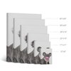Smile Art Design Reindeer and Koala Animal Bubble Gum Art 2 Panel Canvas Print Set Pink Gum Black and White Wall Art Baby Room Boy Girl Kids Room - Nursery Decor Ready to Hang Made in USA- 12x8