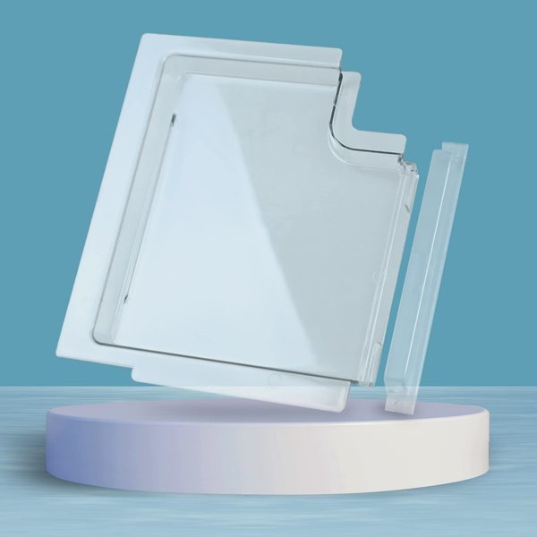 Vsttar Clear Plexiglass 4701-00 Screen Door Slide, Slide Panel and 4700-00 Stopper for RV Screen Door, Medium, Compatible with Dexter RH (Right Hand) Series 5050 Radius Corner Upgraded Screen Door