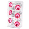 BEAVO Acrylic Fashion Decorative Home Rolling Shower Curtain Hooks Rhinestones Bathroom Bath Baby Room Bedroom Living Room Decor Set of 12 Rings (Pink)