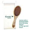 Giorgio Eco Friendly Wooden Bristle Hairbrush Set - Detangling Brush and Hair Growth Brush for Thick or Long Hair - Paddle Hair Brush with Anti Static Beechwood and Silicone Massage Cushion