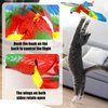 LOMIMOS Simulation Bird Cat Toy, Interactive Hanging Spinning Electric Toy Bird for Cats Indoor Ceiling Kitten Play Chase Exercise Eliminating Boredom(Parrot)