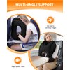 Sunany Travel Pillow, Inflatable Neck Pillow Used for Airplanes/Cars/Buses/Trains/Office Napping with Eye Mask/Earplugs (Balck)