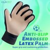 Clbort Soccer Goalie Gloves Youth Kids, Goalkeeper Gloves with Super Grip Palms, Anti-Slip Soccer Gloves, Double Wrist Protection (Green, 6)