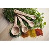 Talisman Designs Laser Etched Beechwood | Set of 4 | Woodland Design | Natural, Wooden Measuring Spoons Set| Cute & Functional Kitchen Tools
