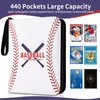 GEAGMAGC Baseball Card Binder with Sleeves 440 Pockets, Gifts for Baseball Card Collectors, Trading Card Holder Compatible with Topps Card, 55 Sleeves Card Album Card Storage Organizer